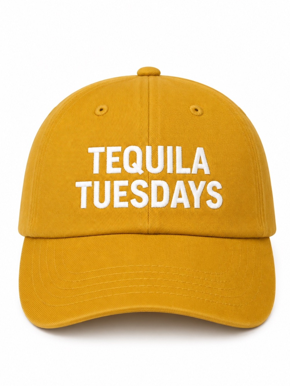 🍸 Tequila Tuesdays Hat Yellow Embroidered Baseball Cap Trendy Going Out Brunch